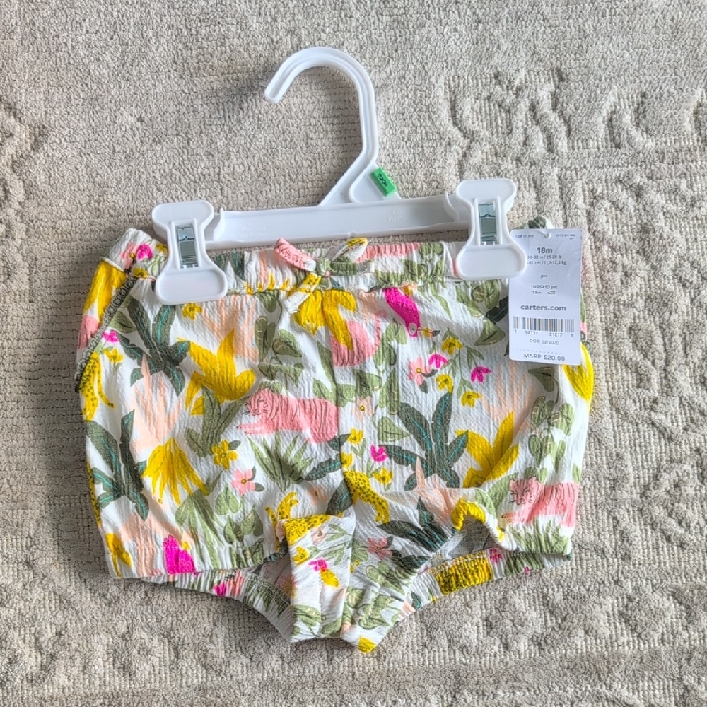 Carter's Jungle Tropical Floral Shorts 18m